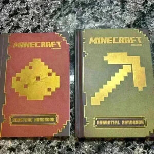 Lot of 2 Minecraft Books - Essential Handbook & Redstone Handbook
